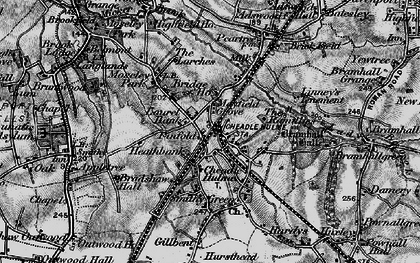 Old map of Cheadle Hulme in 1896