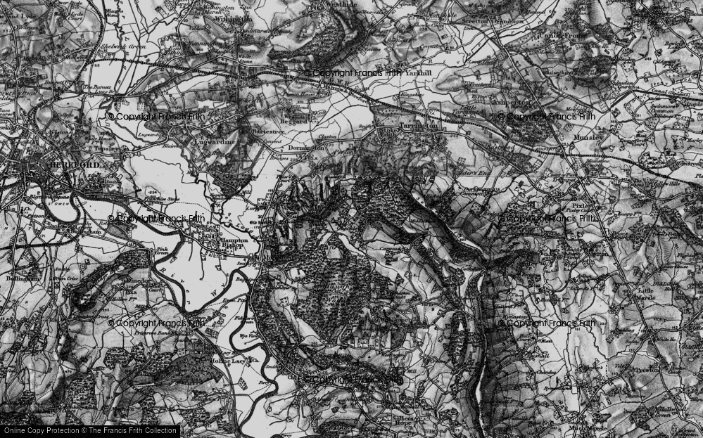 Old Map of Checkley, 1898 in 1898