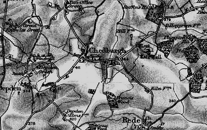 Old map of Chedburgh in 1898