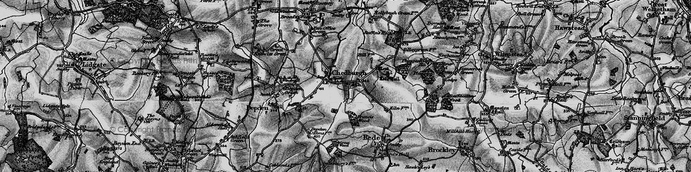 Old map of Chedburgh in 1898