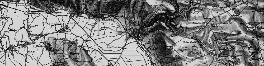 Old map of Cheddar in 1898