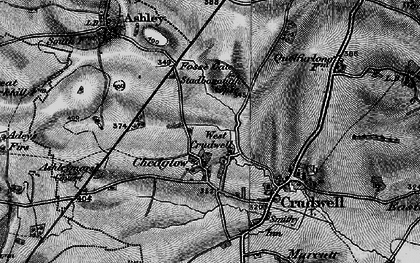 Old map of Chedglow in 1896