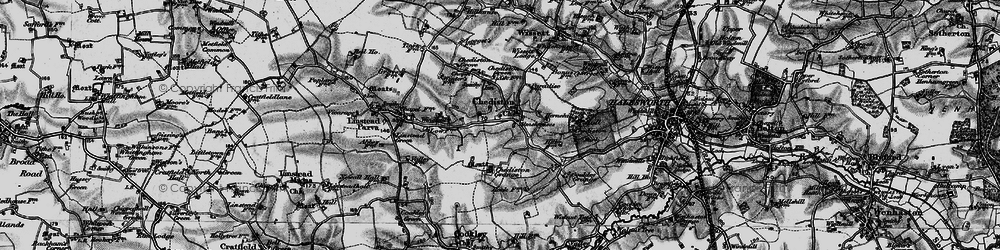 Old map of Linstead Parva in 1898