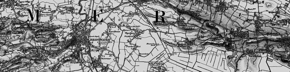 Old map of Chedzoy in 1898