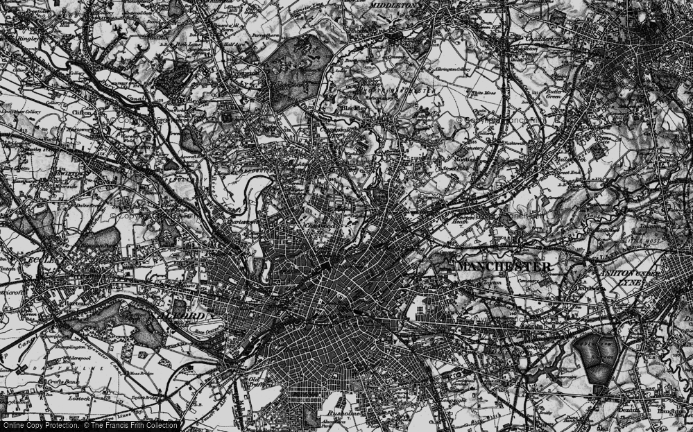 Old Map of Cheetham Hill, 1896 in 1896