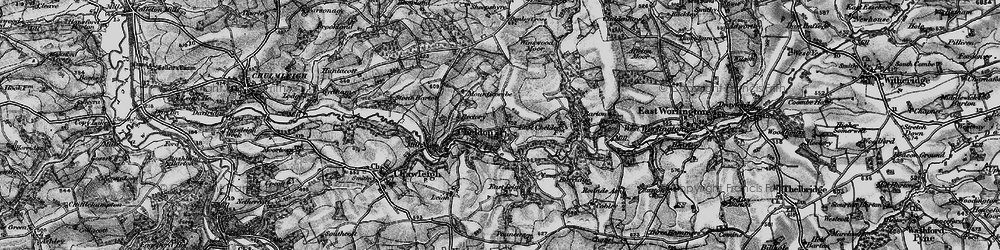 Old map of Benley Cross in 1898