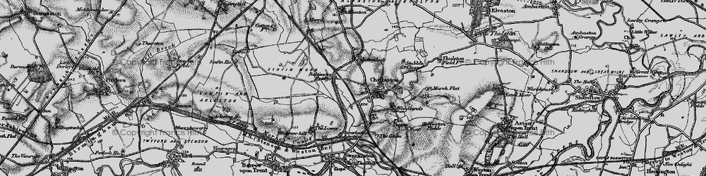 Old map of Chellaston in 1895