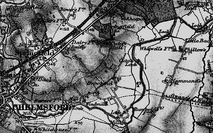 Old map of Chelmer Village in 1896