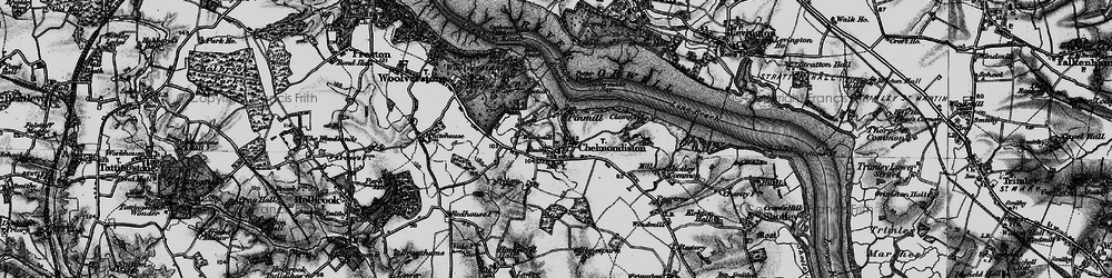 Old map of Pin Mill in 1896