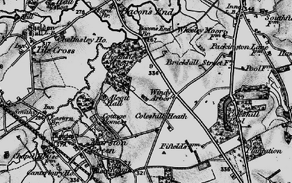 Old map of Chelmsley Wood in 1899