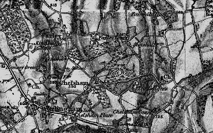 Old map of Chelsham in 1895