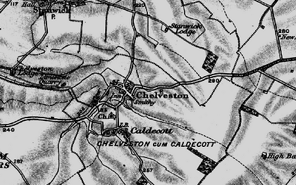 Old map of Chelveston in 1898
