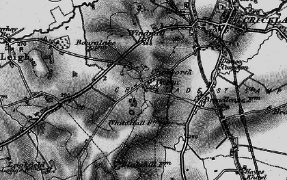 Old map of Chelworth Lower Green in 1896