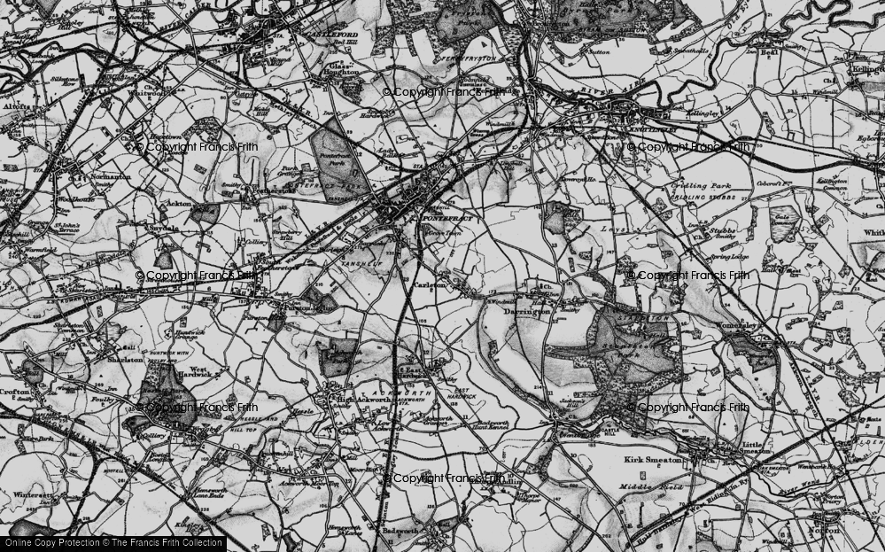 Old Map of Chequerfield, 1896 in 1896