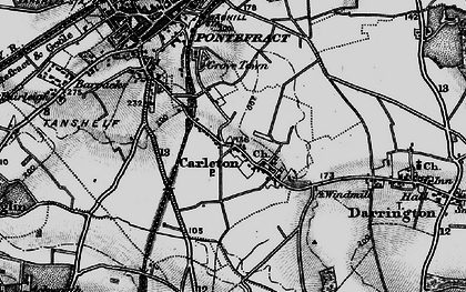 Old map of Chequerfield in 1896