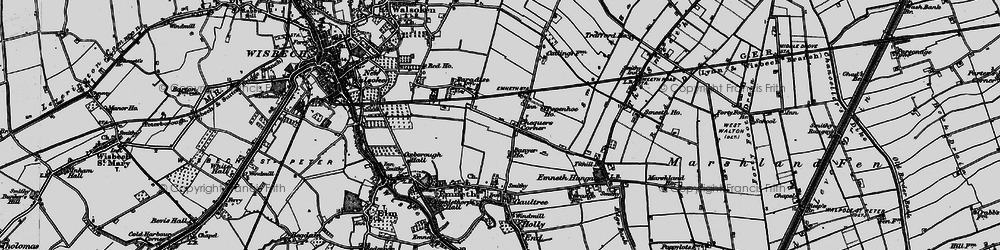 Old map of Chequers Corner in 1893