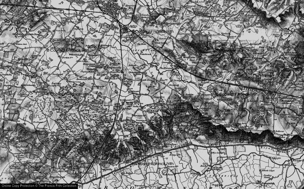 Old Map of Chequertree, 1895 in 1895