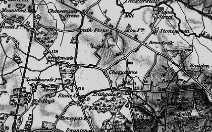 Old map of Chequertree in 1895