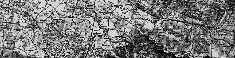 Old map of Chequertree in 1895