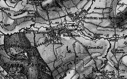 Old map of Cherington in 1896