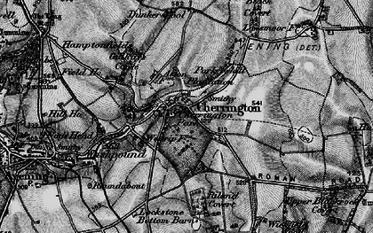 Old map of Cherington in 1896