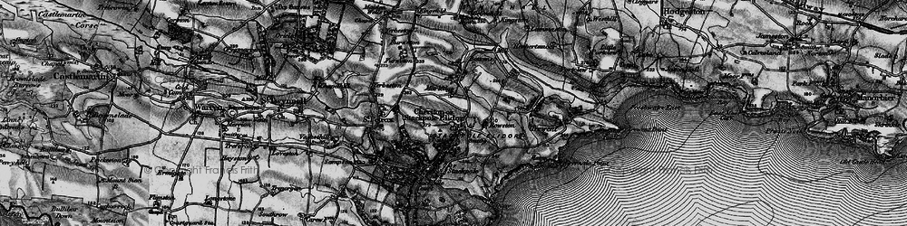 Old map of Cheriton in 1898