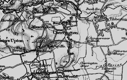 Old map of Cherrington Manor in 1899