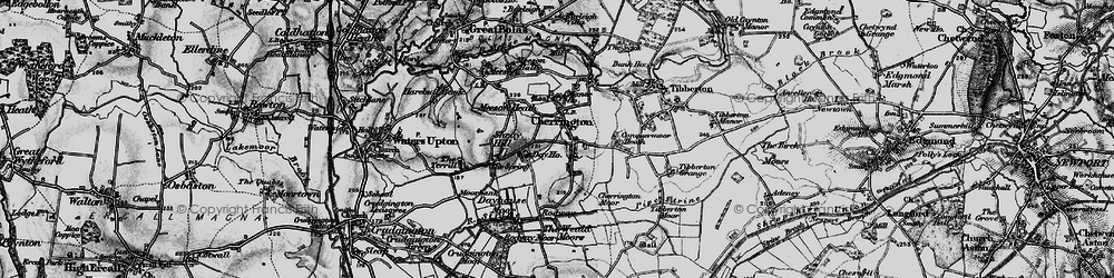 Old map of Cherrington Manor in 1899