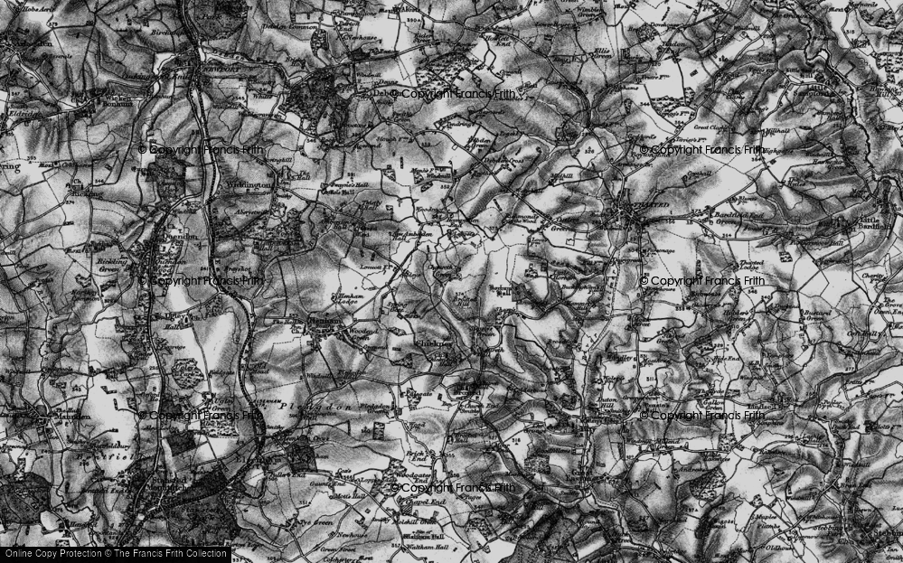 Old Map of Cherry Green, 1895 in 1895