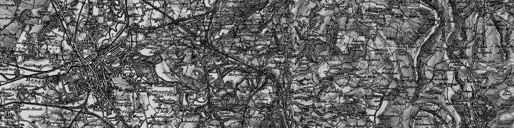 Old map of Cherry Tree in 1896
