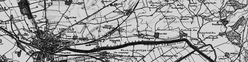 Old map of Cherry Willingham in 1899