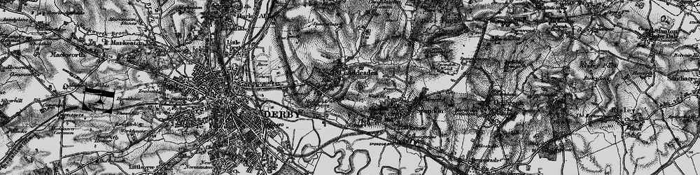 Old map of Cherrytree Hill in 1895