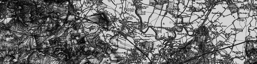 Old map of Chertsey in 1896