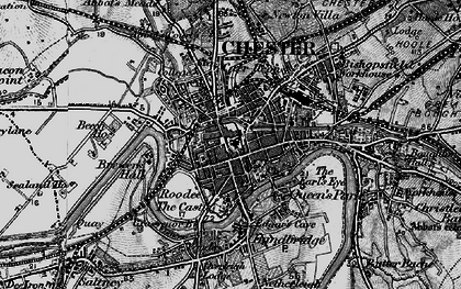 Old map of Chester in 1896