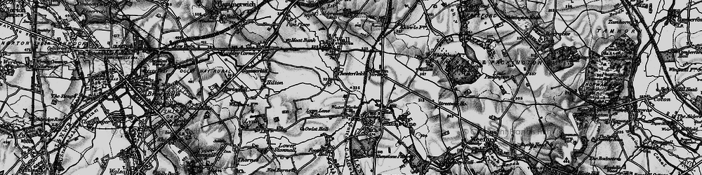 Old map of Chesterfield in 1899