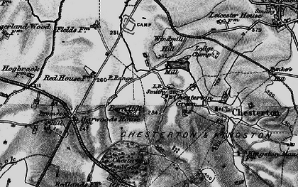 Old map of Chesterton Green in 1898