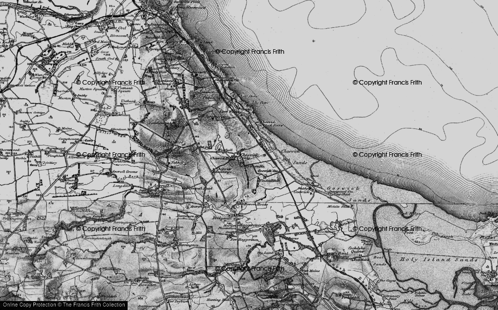 Old Map of Historic Map covering Windmill Hill in 1897