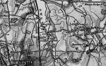 Old map of Wriggle River in 1898