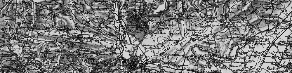 Old map of Chettiscombe in 1898