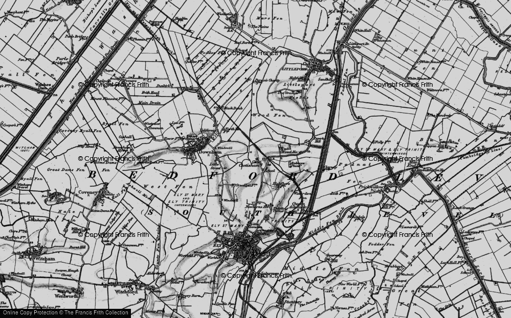 Old Map of Chettisham, 1898 in 1898