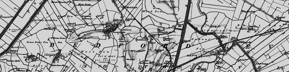 Old map of Chettisham in 1898