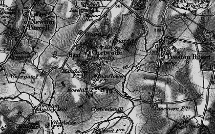 Old map of Godington in 1896