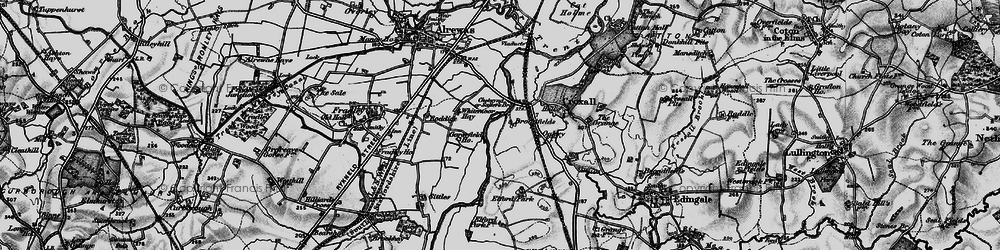 Old map of Broadfields in 1898