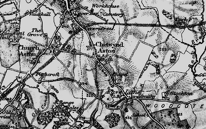Old map of Chetwynd Aston in 1897
