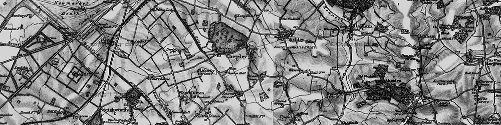 Old map of Cheveley in 1898