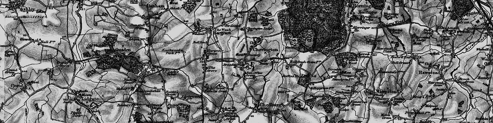 Old map of Chevington in 1898