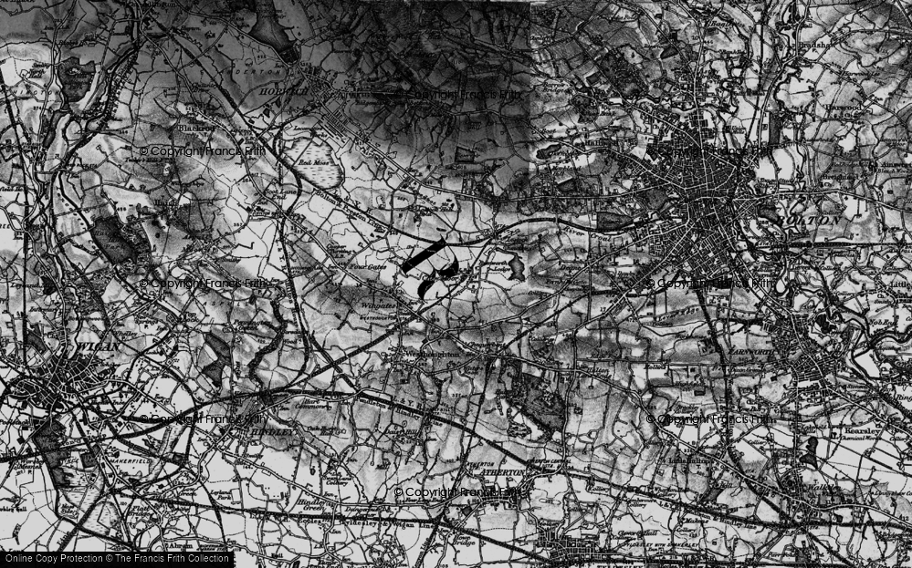 Old Map of Chew Moor, 1896 in 1896