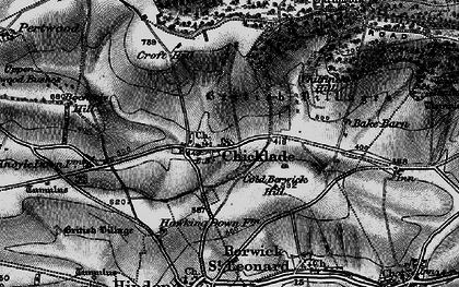 Old map of Chicklade in 1898