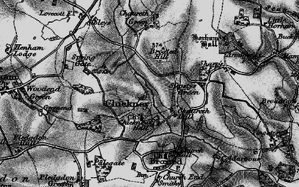 Old map of Chickney in 1895