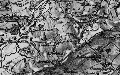 Old map of Birches in 1896